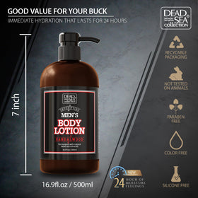 Dead Sea Collection label detail highlighting Dead Sea minerals and ingredients