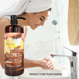 Dead Sea Collection label detail highlighting Dead Sea minerals and ingredient clarity