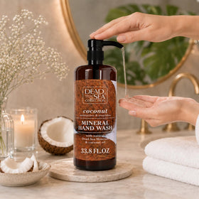 Dead Sea Collection label showing Dead Sea minerals and pure ingredients benefit