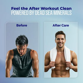Dead Sea Collection label close-up with ingredient list focusing on Dead Sea minerals and moisture support