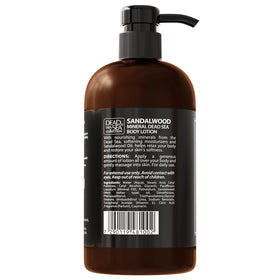 Dead Sea Collection lifestyle scene man applying lotion for smooth skin