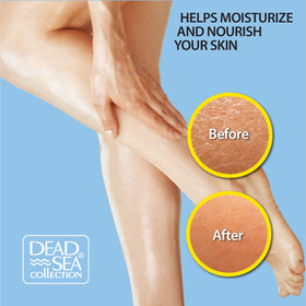 Dead Sea Collection golden oil texture on a fingertip for smooth absorption
