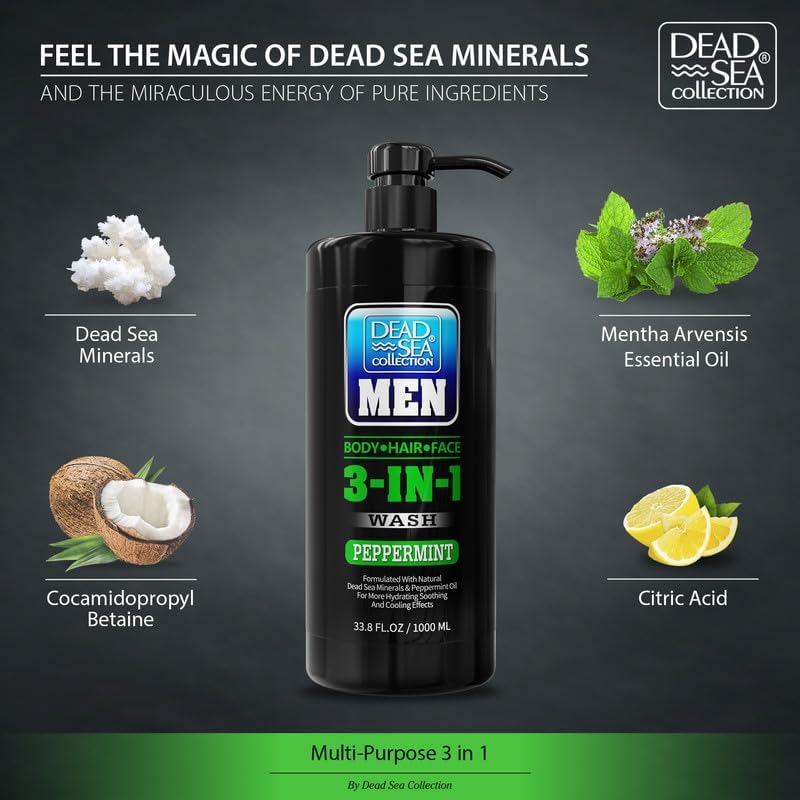 Dead Sea Collection bottle mounted in shower highlighting convenient daily use