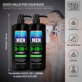 Dead Sea Collection peppermint gel drop texture showing clear moisturizing formula