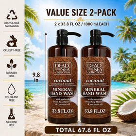 Dead Sea Collection pump dispenser close-up offering easy one-handed use