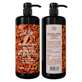 Dead Sea Collection sealed cap and pumps highlighting secure packaging benefit