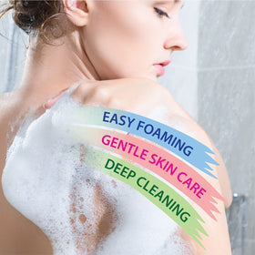 Dead Sea Collection in shower use image illustrating convenient daily hydration benefit