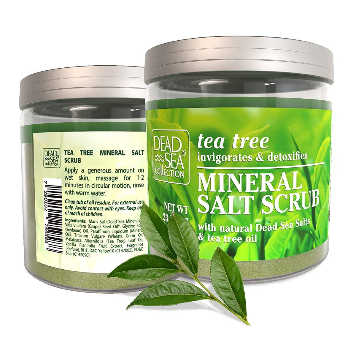 Dead Sea Collection recyclable jar emphasizing eco-friendly packaging benefit