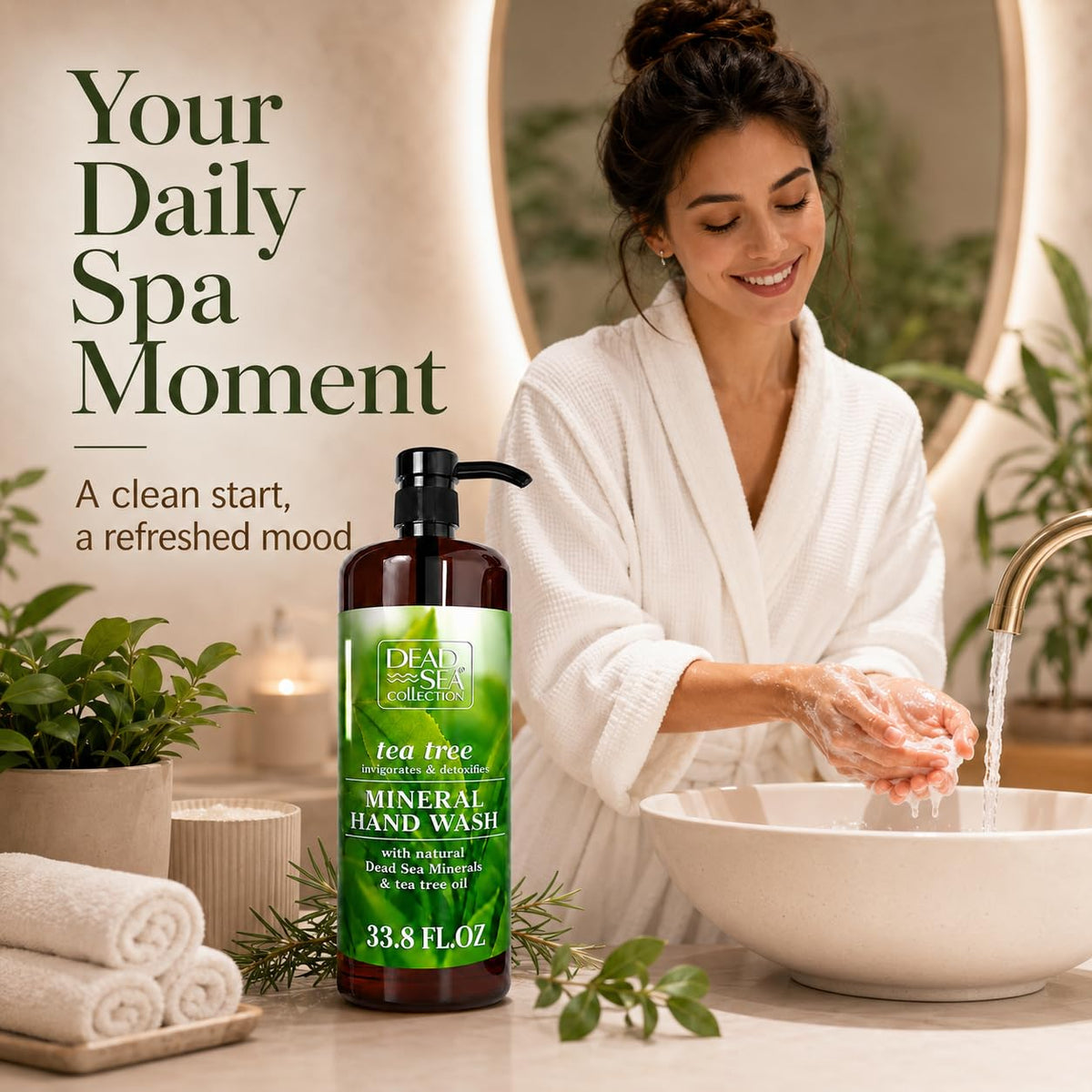 Dead Sea Collection creamy lather texture highlighting gentle cleansing and soft-feel finish
