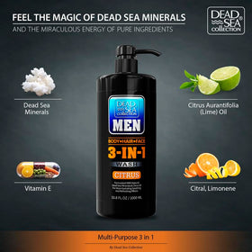 Dead Sea Collection texture on hand illustrating smooth gel consistency and gentle cleanse
