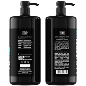 Dead Sea Collection twin bottles on bathroom shelf showing pack of two and household practicality