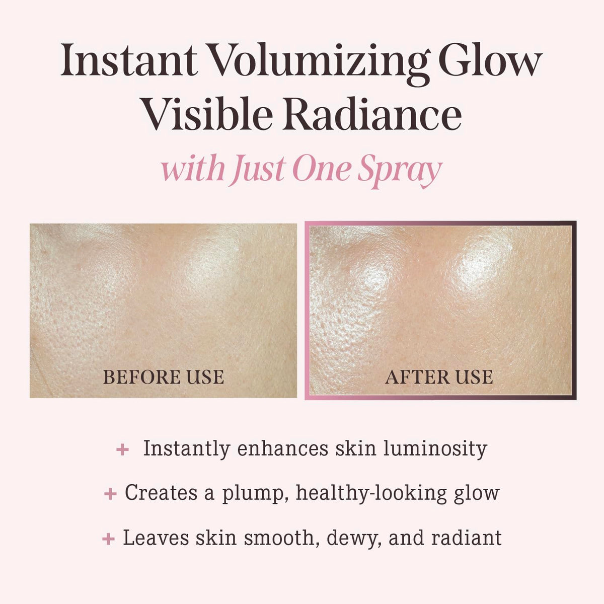 DEARDAHLIA mist being sprayed on face for instant refreshing hydration