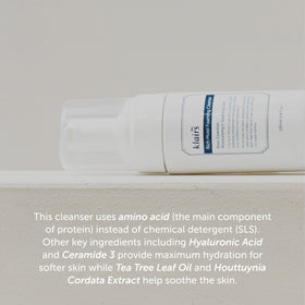 DearKlairs pump dispensing airy foam for easy application and comfort