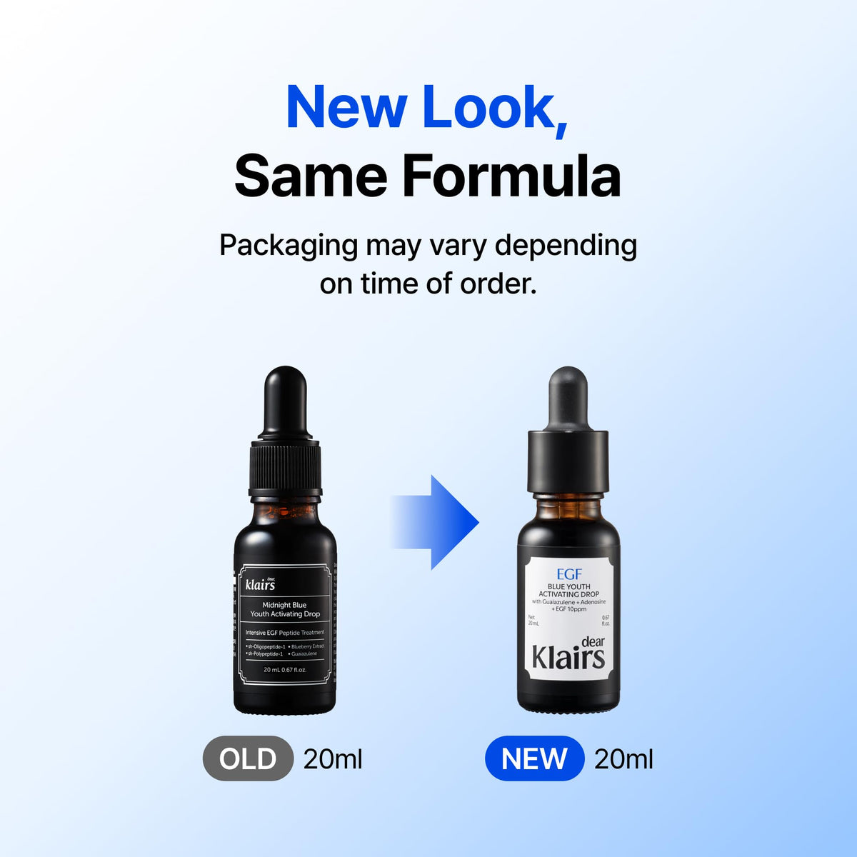 DearKlairs hand applying drops demonstrating gentle patting and absorption