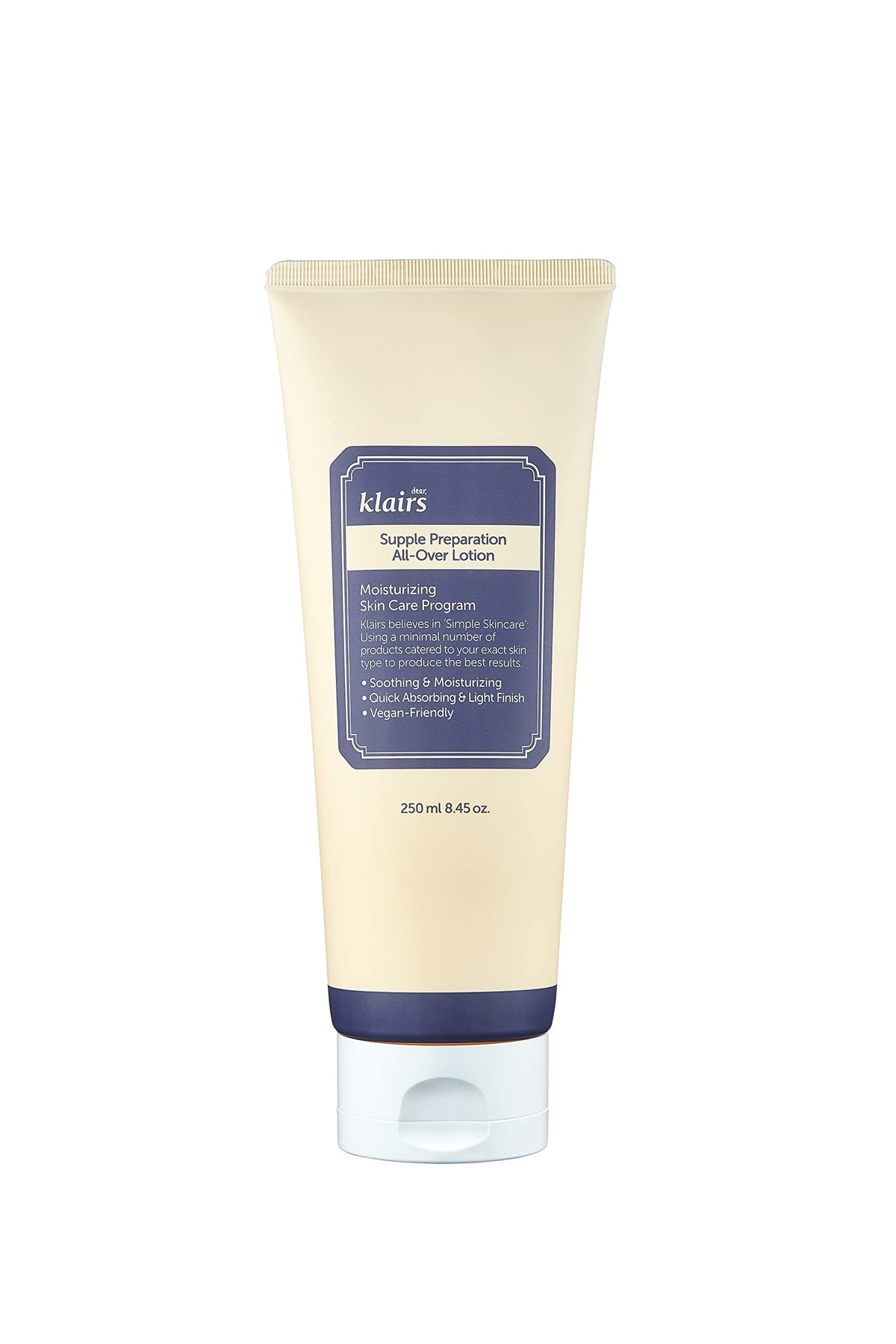 DearKlairs bottle front packaging showing clean design and volume benefit