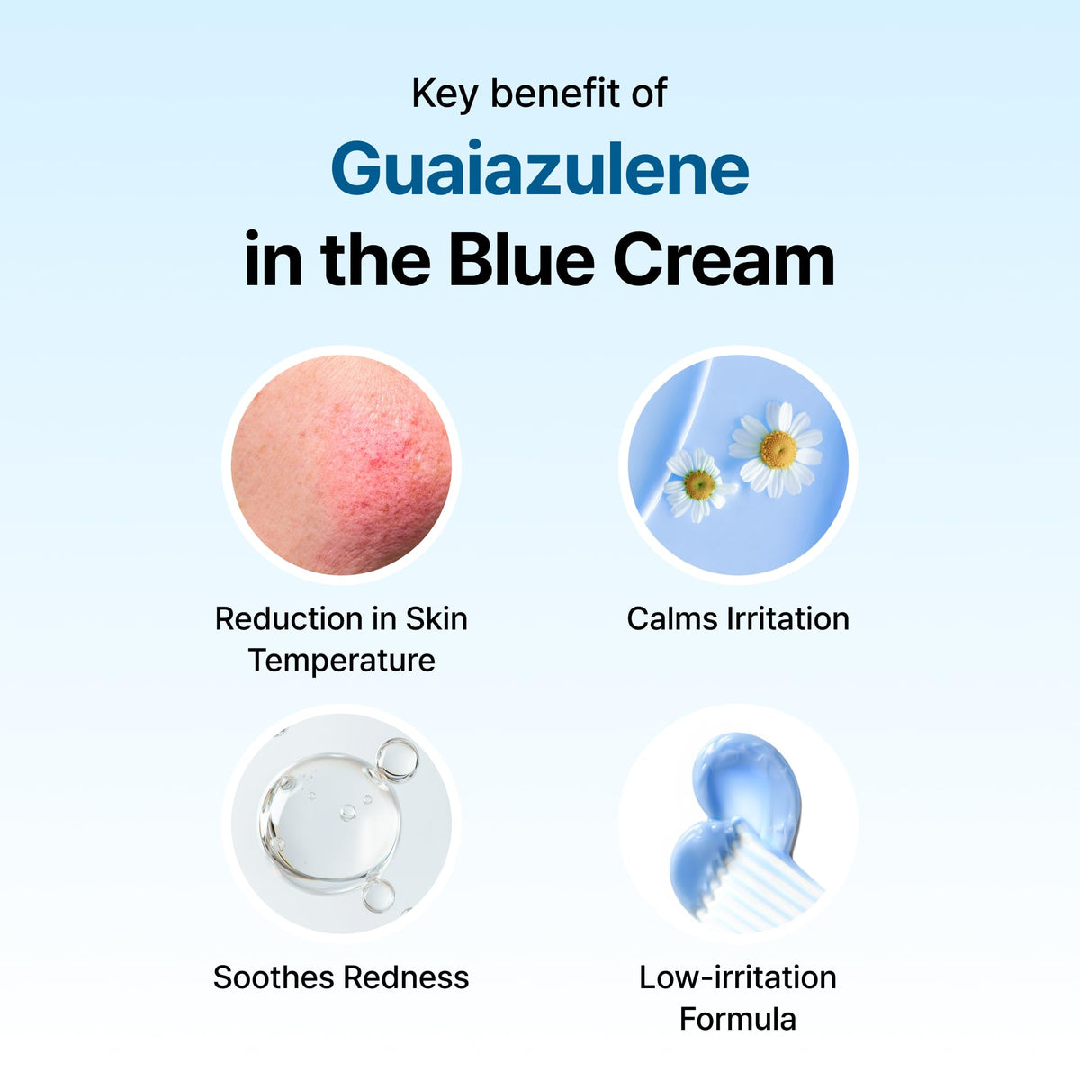 DearKlairs cream on fingertip closeup demonstrating easy absorption benefit