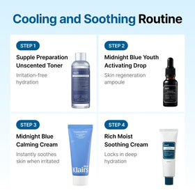 DearKlairs cream on bathroom shelf as part of a calming skincare routine