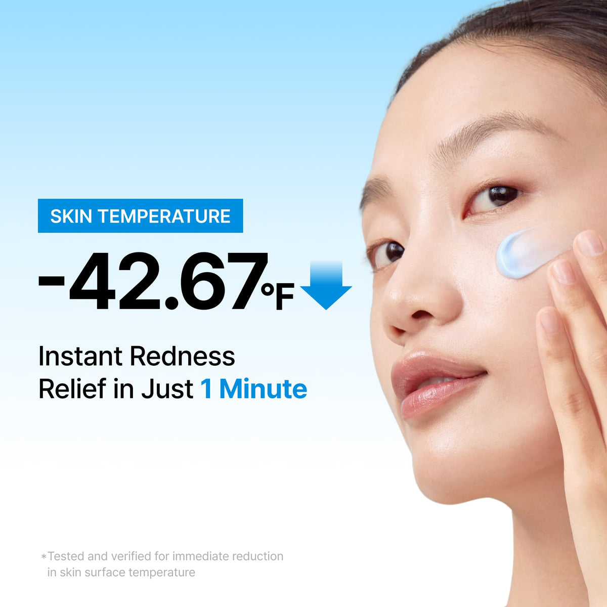 DearKlairs cream being dispensed highlighting easy application and fast absorption