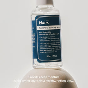 DearKlairs pump and bottle detail highlighting hygienic dispenser and easy control