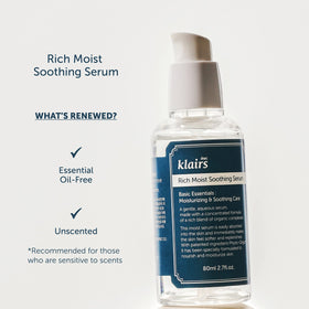 DearKlairs serum texture on hand showing lightweight watery gel that absorbs quickly
