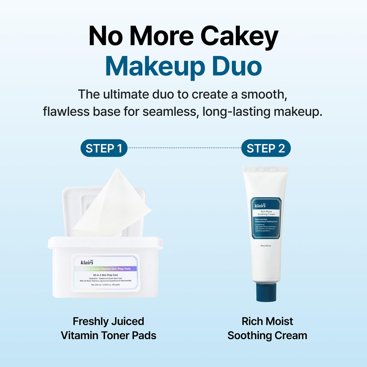 DearKlairs moisturized skin under light makeup showing no pilling and even base