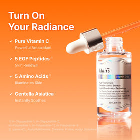 DearKlairs serum texture on skin demonstrating lightweight, fast-absorbing finish and non-sticky feel