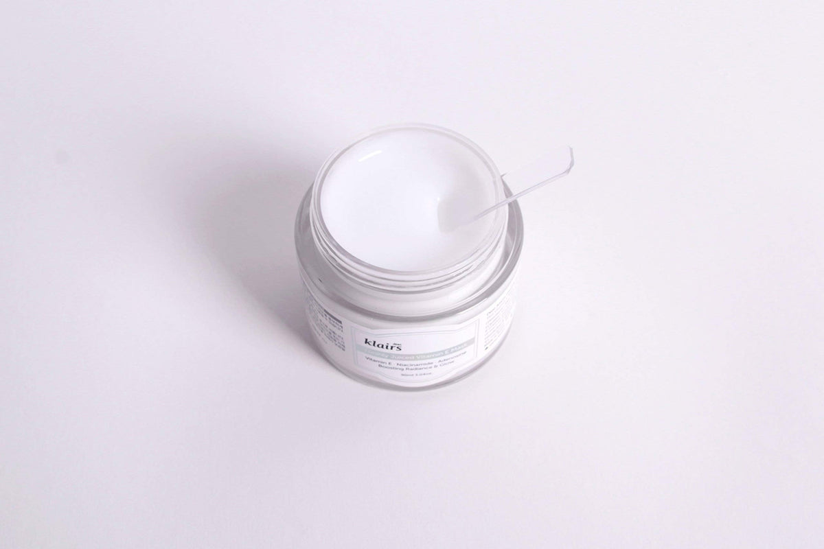 DearKlairs mask applied at night in routine showing dewy morning result