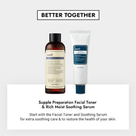 DearKlairs close-up label highlighting key ingredients for soothing hydration