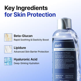 DearKlairs product applied to hand to demonstrate lightweight, non-sticky feel
