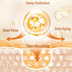DEBAIY serum being applied to back of hand demonstrating smooth hydration