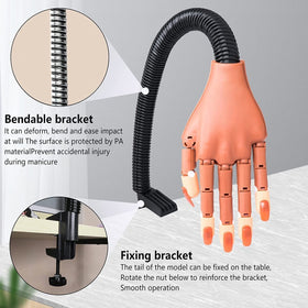 Deciniee clamp and extension arm detail showing stable table mounting benefit