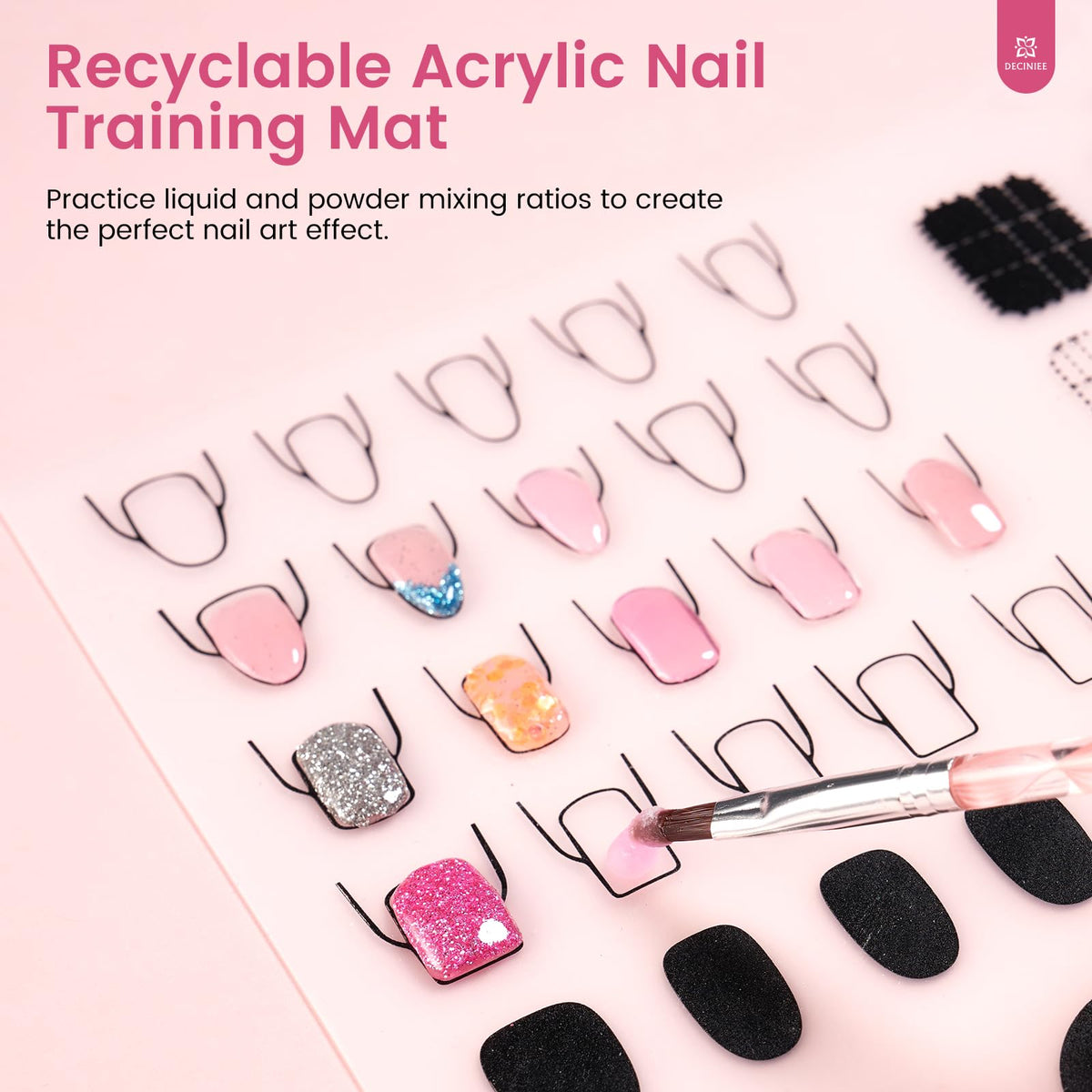 Deciniee deep groove holding nail tip securely without glue during application