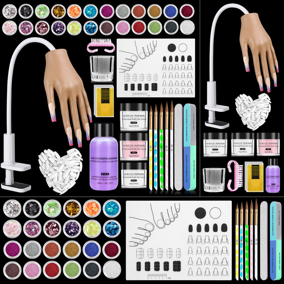 Deciniee front packaging and silicone hand showing full kit for practice