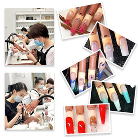 Deciniee mannequin hand with painted designs showing practice and display use