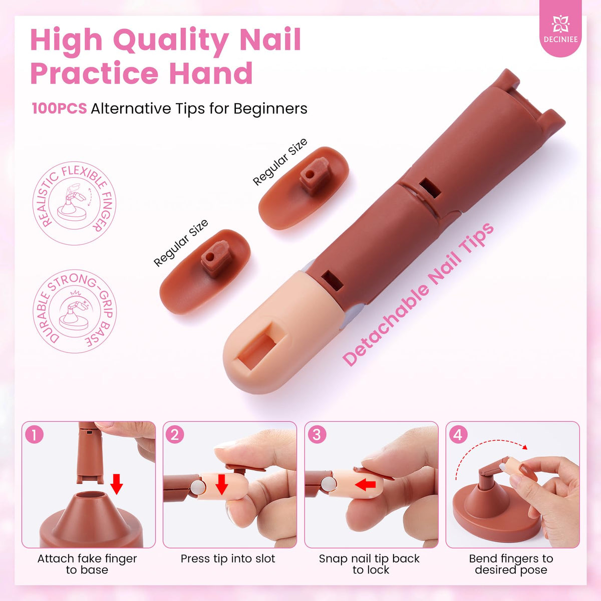 Deciniee compact UV light curing a nail to speed dry time and finish reliably