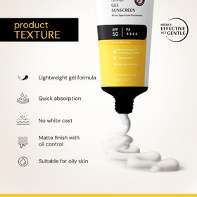 De - cons truct gel applied on forearm demonstrating non-greasy finish