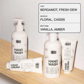DedCool hand cream on bathroom vanity with decor suggesting everyday luxury and sustainability