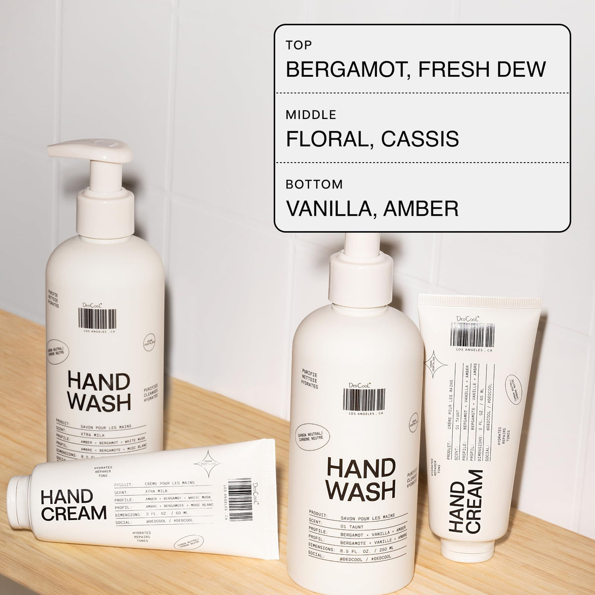 DedCool Taunt bottle staged on bathroom sink showing daily use and aesthetic