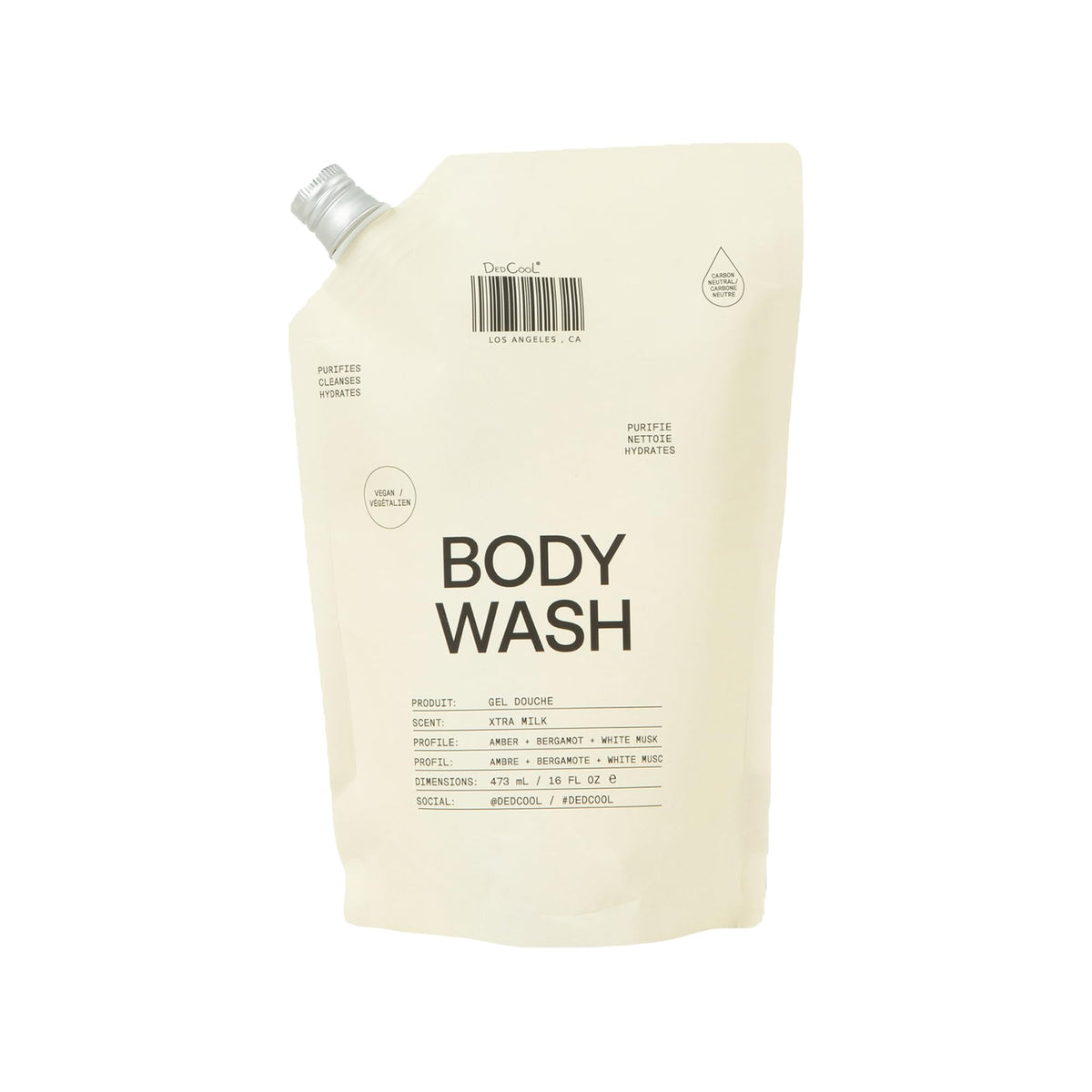 DedCool bottle front packaging showing label and refill benefits