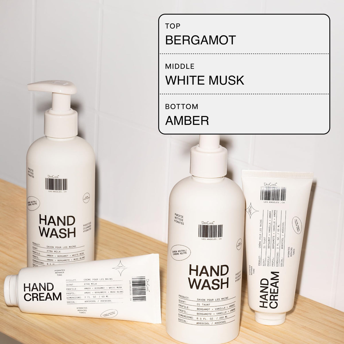 DedCool creamy hand wash texture on hand, demonstrates moisturizing lather