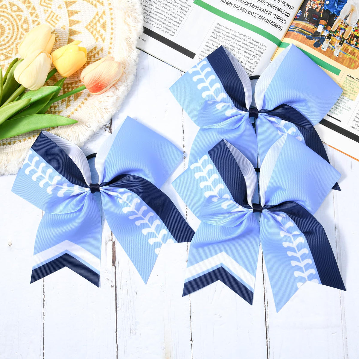 DEEKA elastic attachment detail on bow, secure ponytail hold
