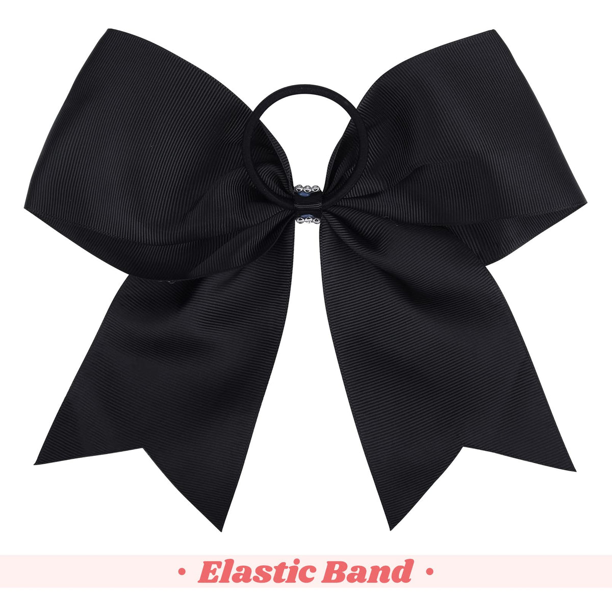 DEEKA cheer bow in ponytail worn during routine highlighting stable fit