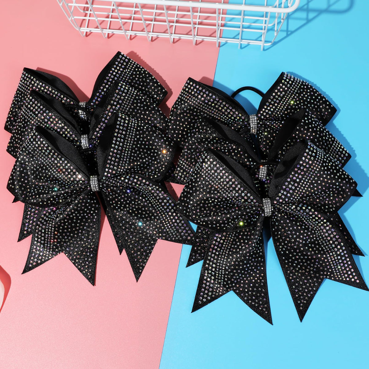 DEEKA hand holding bow to show 8 inch size and visible scale