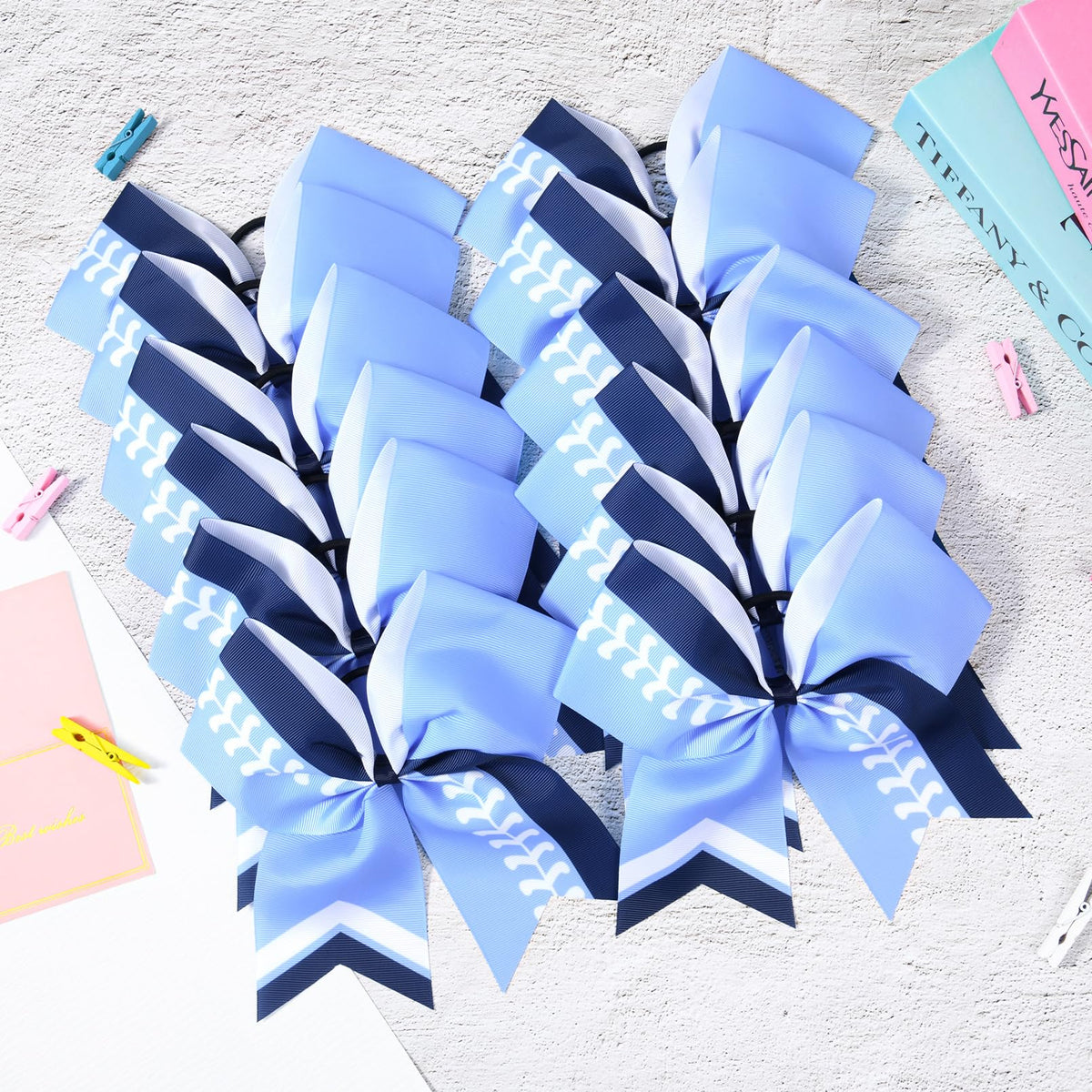 DEEKA bow beside ruler showing 8-inch size, accurate scale