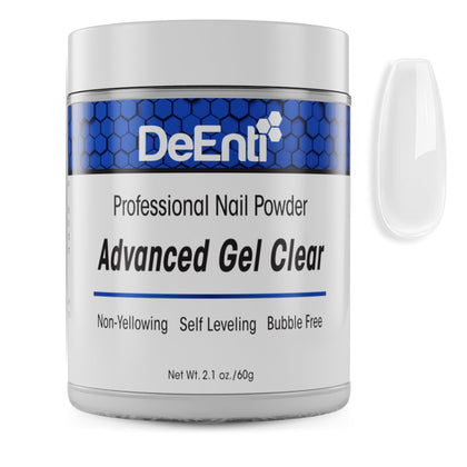 DeEnti front packaging showing clear acrylic 2oz for professional use