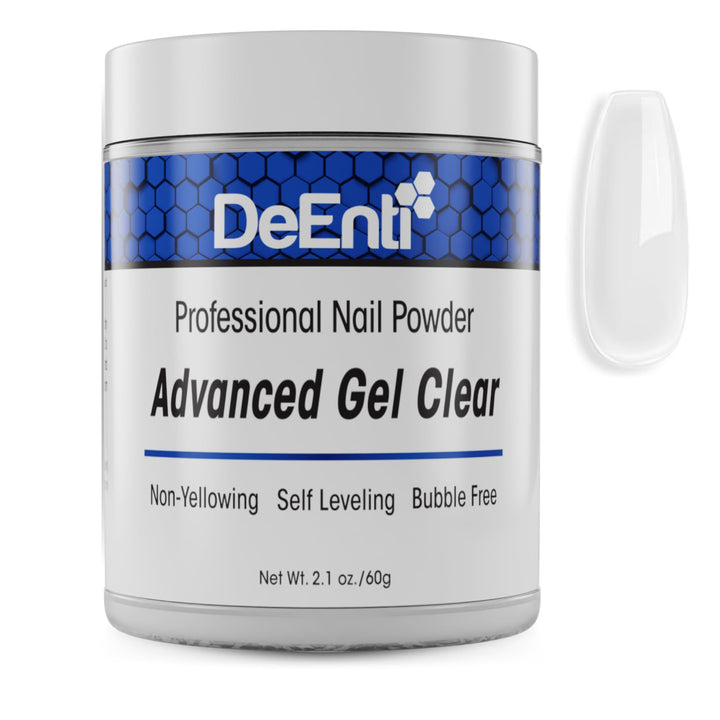 DeEnti front packaging showing clear acrylic 2oz for professional use