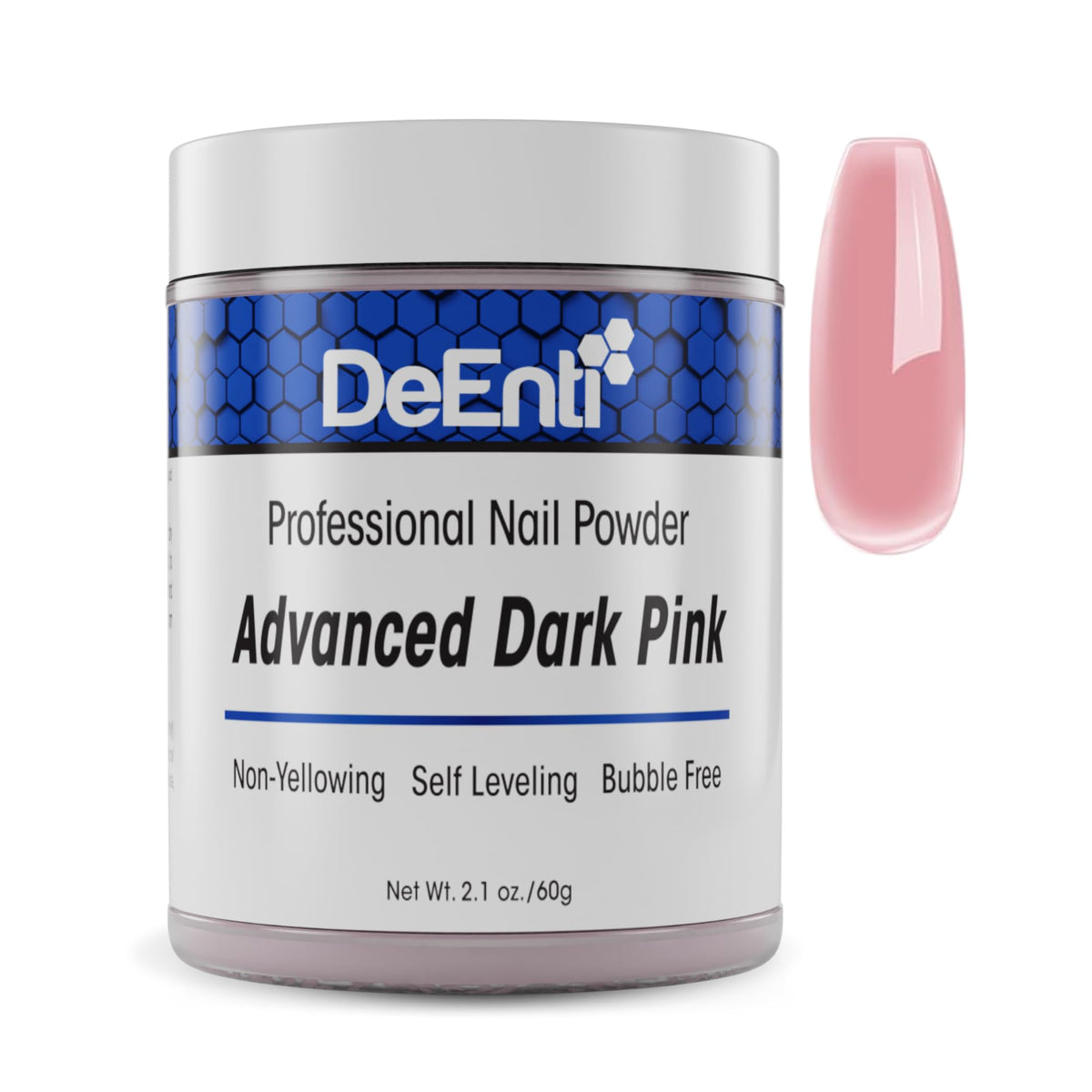 DeEnti dark pink jar front view showing professional packaging and color