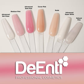 DeEnti finished manicure lifestyle shot showing salon-quality dark pink nails