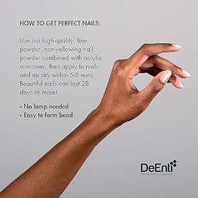 DeEnti open jar displaying fine shimmer powder texture for smooth application