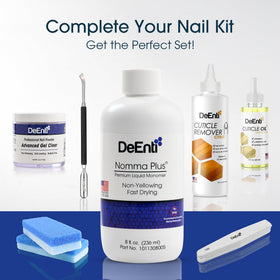 DeEnti Nomma Plus label detail showing EMA ingredient and non-yellowing formula benefit